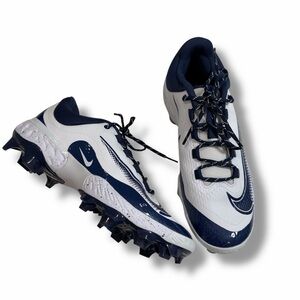 Nike Alpha Huarache Elite 4  FD6255-107 Baeball Cleats, Mens‎ 10 Blue Navy White